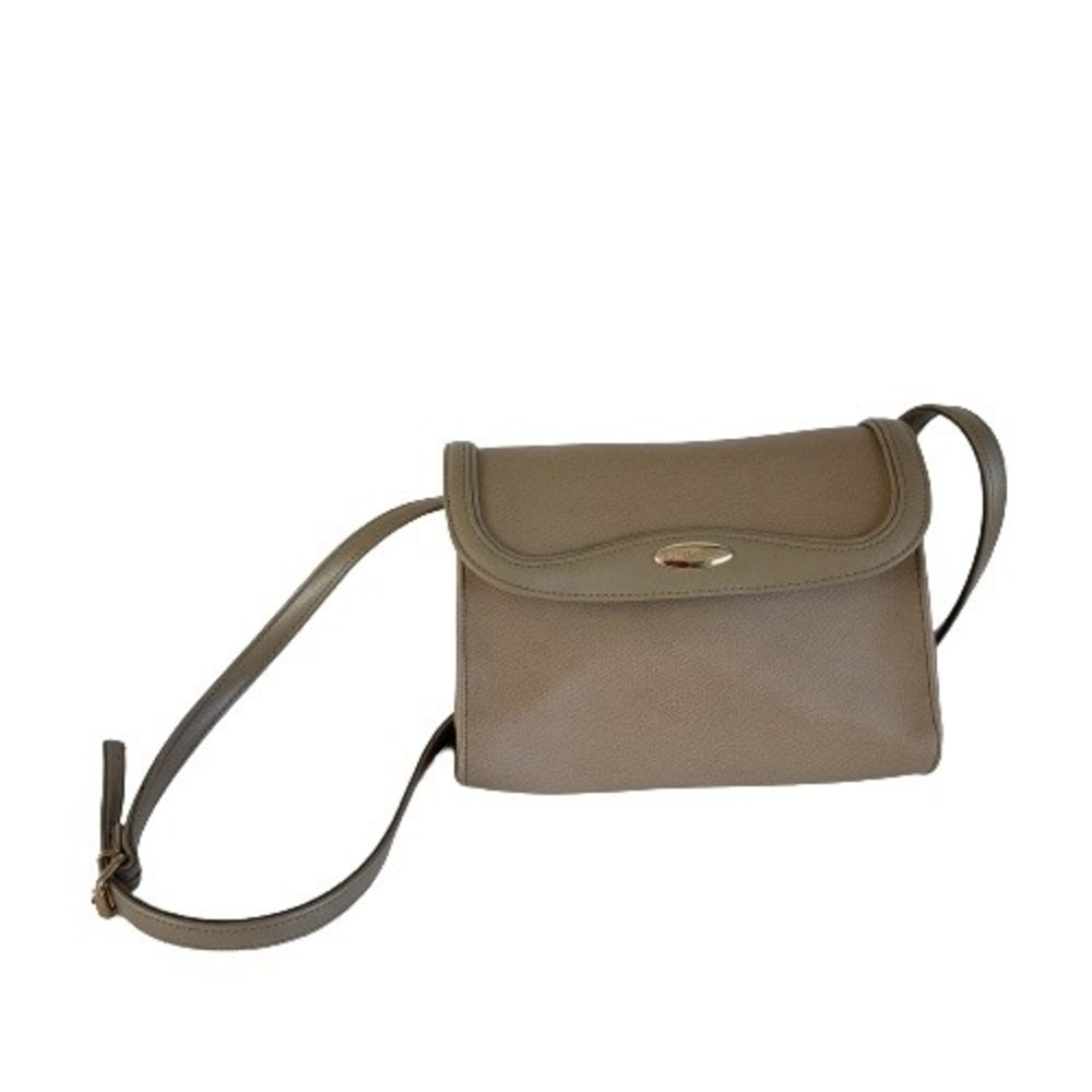 Vintage Liz Claiborne Tan Lined Crossbody Shoulder Bag Faux Leather